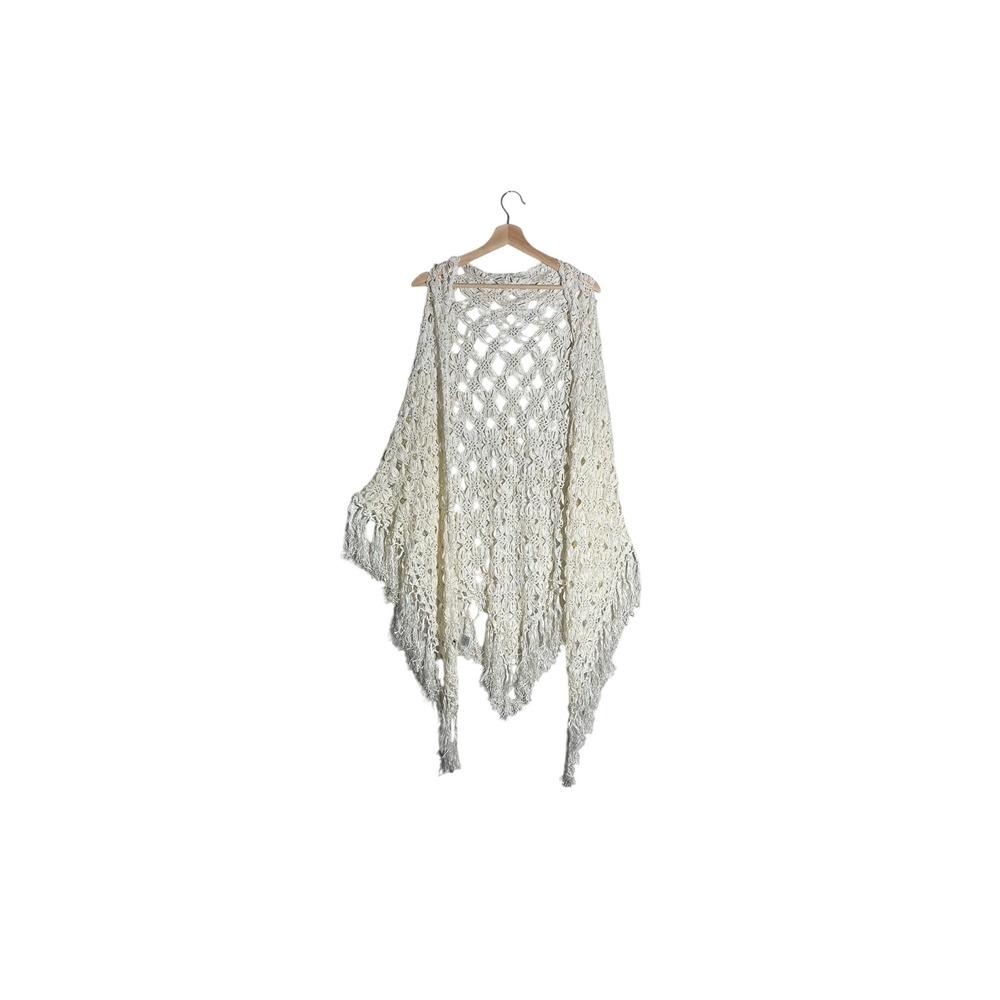 Krochetta By‎ Papillon Crochet Shawl  Boho Layering Festival Cover Up